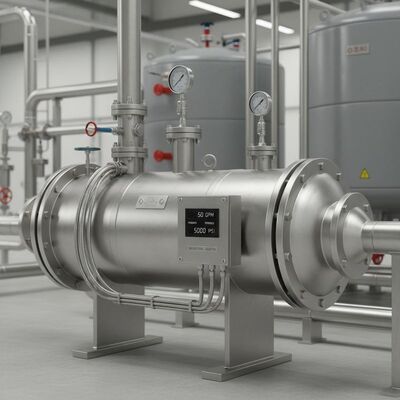 Stainless Steel Inline Chemical Heater With Up To 50 GPM Flow Rate And 5000 PSI Pressure Rating For Industrial Processes