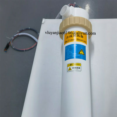 Ultrapure In Line PTFE Fluid Heaters 12KW PTFE Inline Chemical Heater For Semiconductor