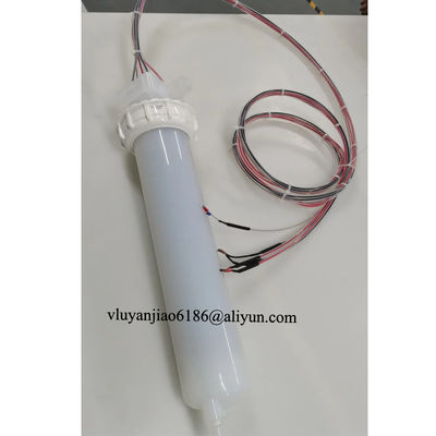 4.5kw 3 Phase 208VAC Max Temp 120℃ PFA Shell Inline Chemical Heaters