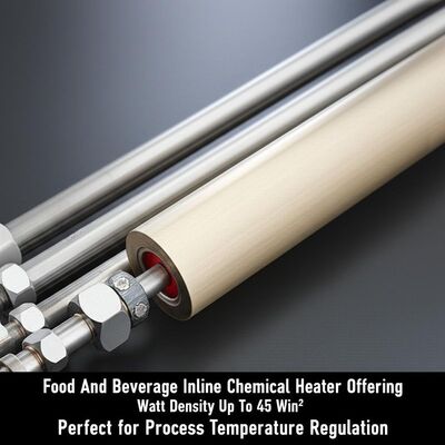 Food And Beverage Inline Chemical Heater Offering Watt Density Up To 45 Win² Perfect for Process Temperature Regulation
